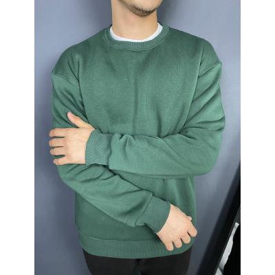 Oversize Yumuşak Dokulu Sweatshirt Yeşil Erkek