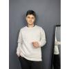 Oversize Erkek Yumuşak Dokulu Sweatshirt Krem