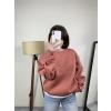 Oversize Yumuşak Dokulu Sweatshirt Gül Kurusu