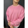 Oversize Yumuşak Dokulu Sweatshirt Pembe Erkek