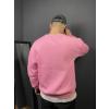 Oversize Yumuşak Dokulu Sweatshirt Pembe Erkek