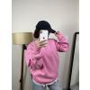 Oversize Yumuşak Dokulu Sweatshirt Pembe