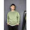 Oversize Yumuşak Dokulu Sweatshirt Su Yeşili Erkek