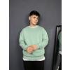 Oversize Yumuşak Dokulu Sweatshirt Turkuaz Erkek